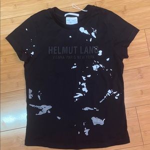 Black HELMUT LANG Paint T Shirt